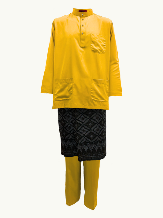 BAJU MELAYU AMIIR CEKAK MUSANG (LOT 6) - YELLOW GOLD