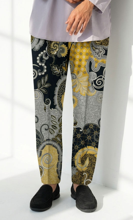 BATIK PANTS, ANISE - YELLOW