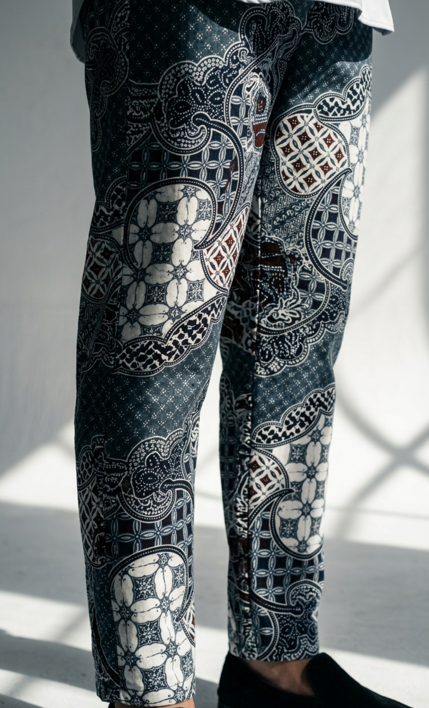 BATIK PANTS - FUJI, BLUE/MAROON