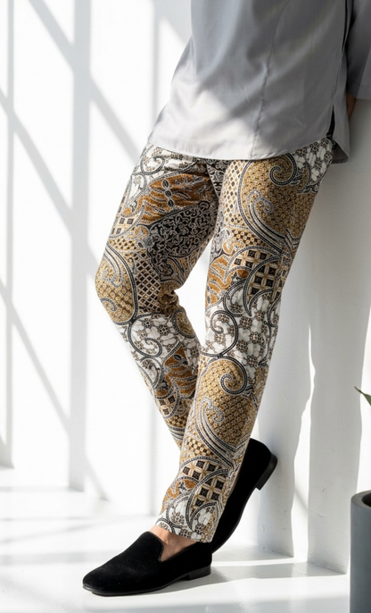 BATIK PANTS - FUJI, WARM BROWN