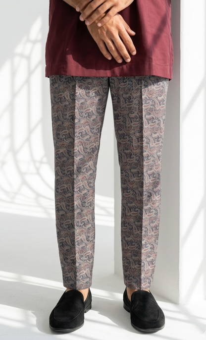 BATIK PANTS - PAISLEY, BROWN