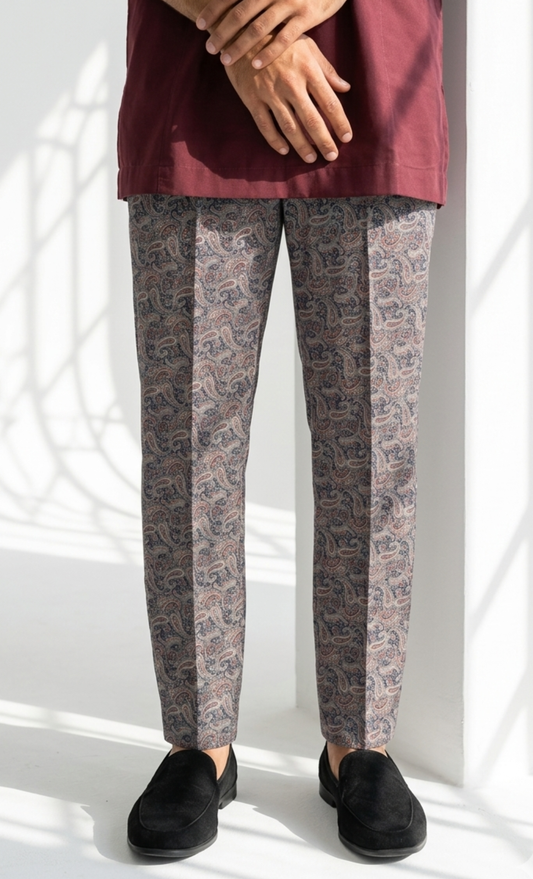 BATIK PANTS - PAISLEY, BROWN
