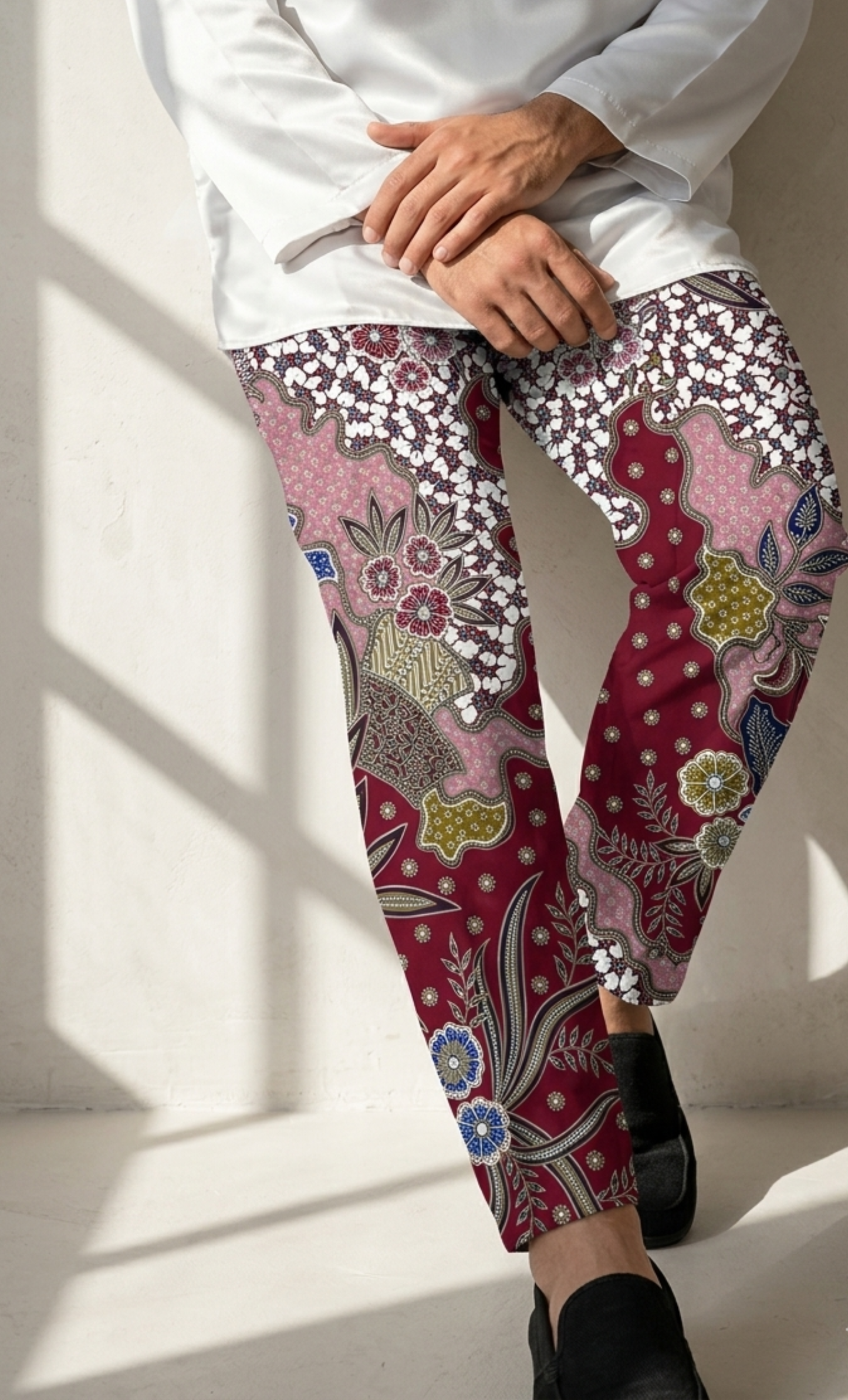 BATIK PANTS, PEBBLE - PINK