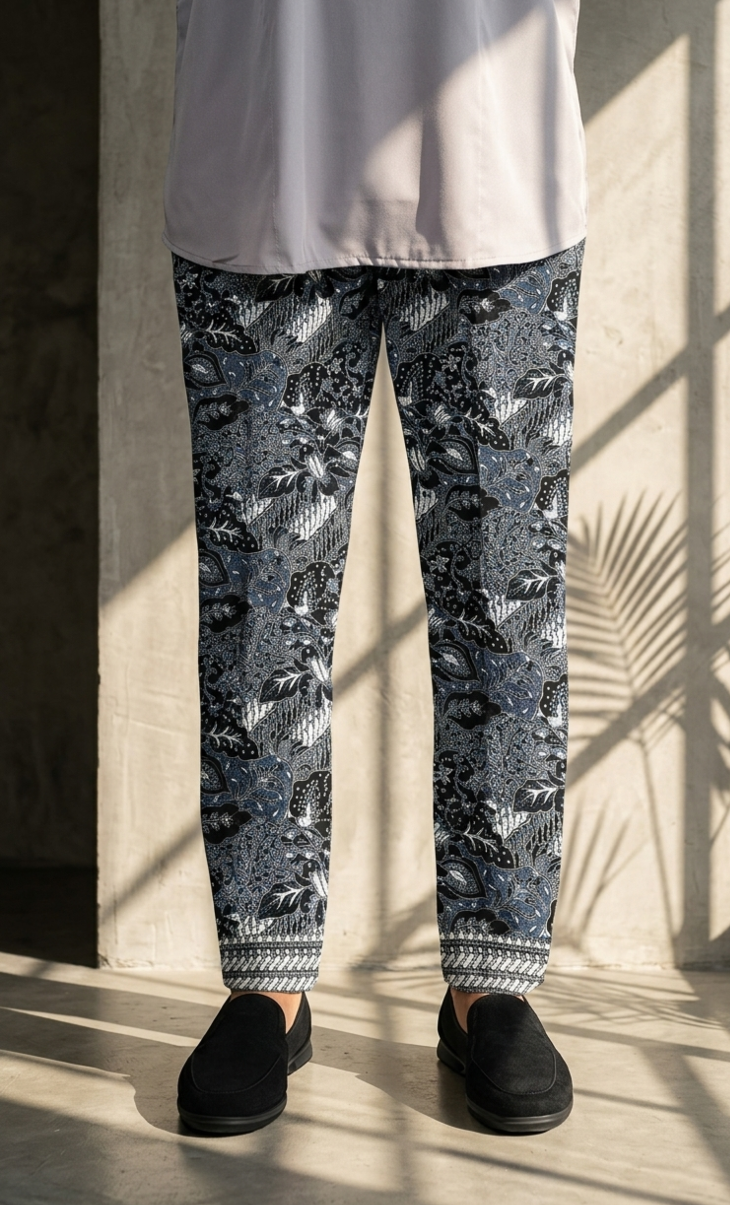 BATIK PANTS, LIRIS - GREY/GREEN