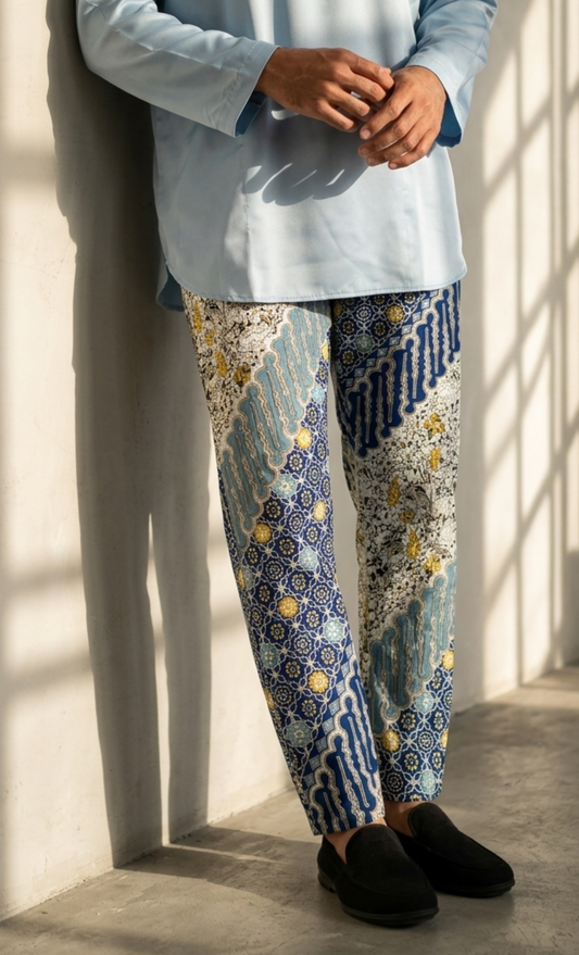 BATIK PANTS, PARANG - BLUE