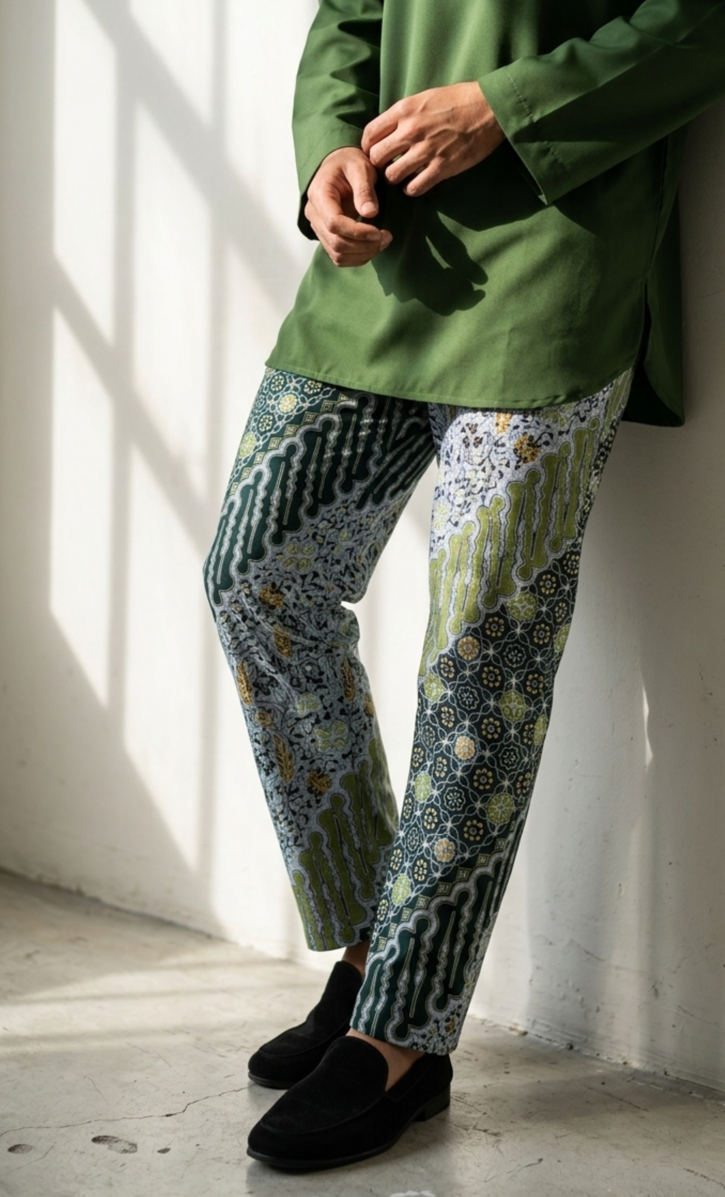 BATIK PANTS, PARANG - GREEN